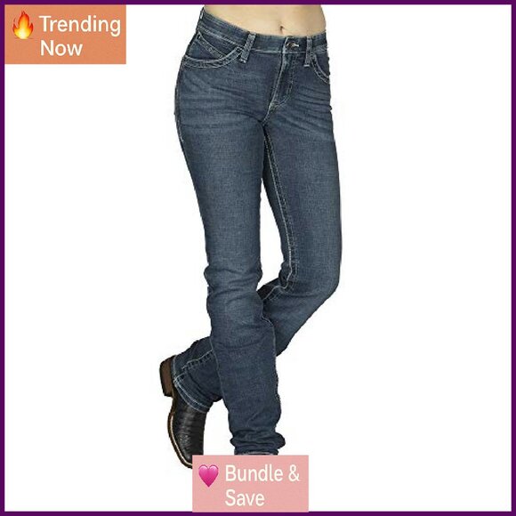 Premium Patch Mae Mid Rise Riding Jeans Boot Cut Fit - Picture 3 of 7